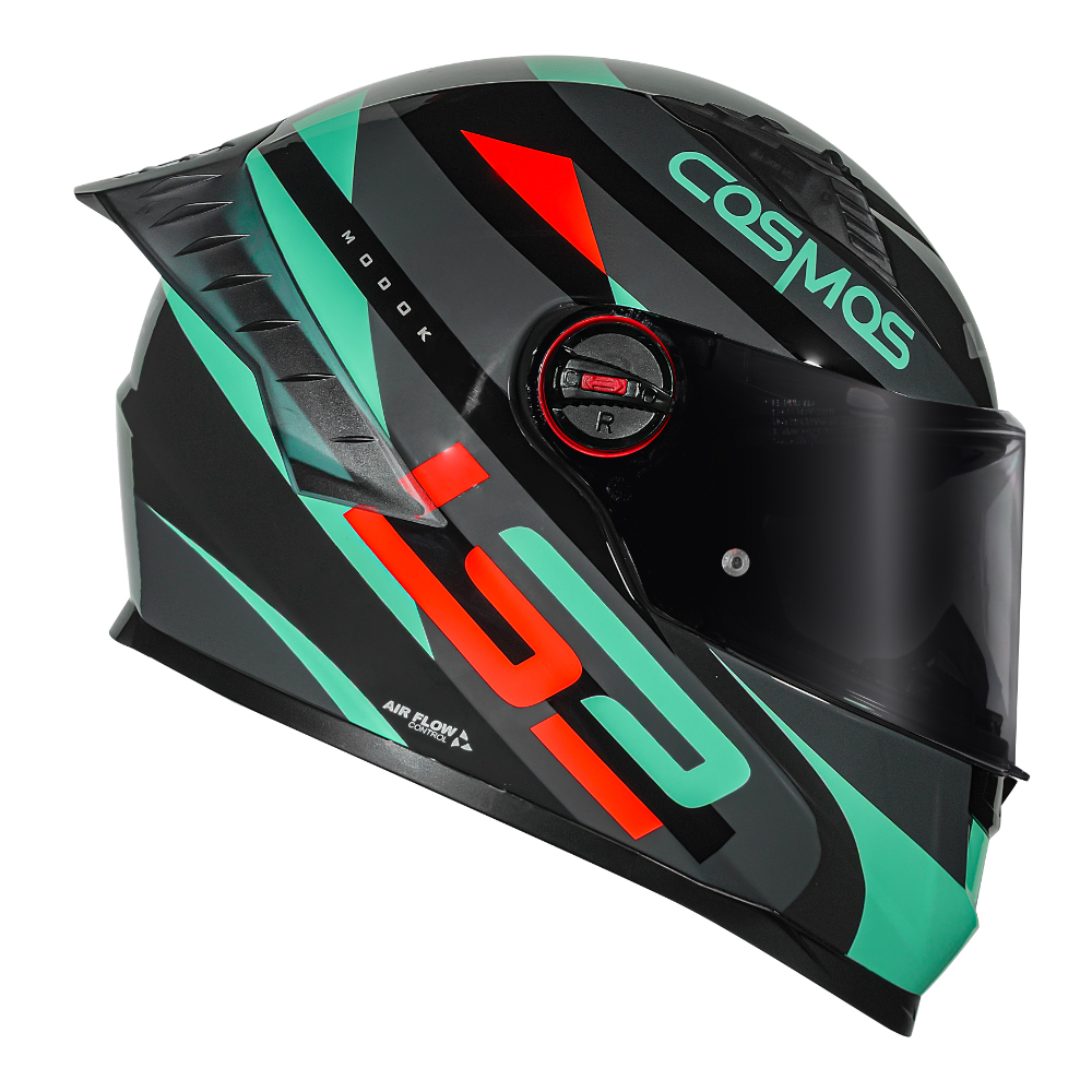 CAP. LS2 FF358 PRO MODOK BLK GREEN/ORANGE