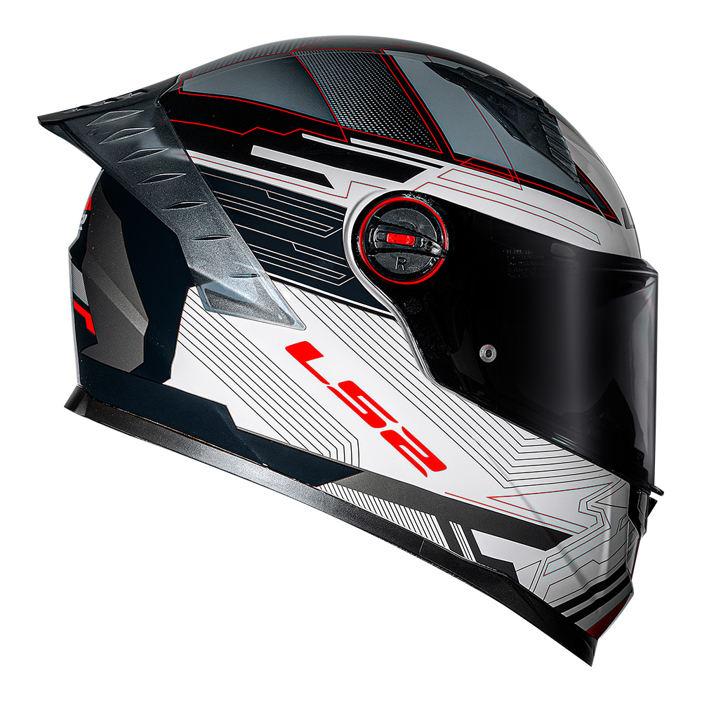CAP. LS2 FF358 PRO DIGITAL BLK/WHITE