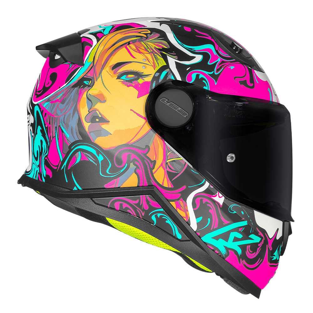 CAP. LS2 FF812 KID CYBERG MATTE PURPLE CYAN