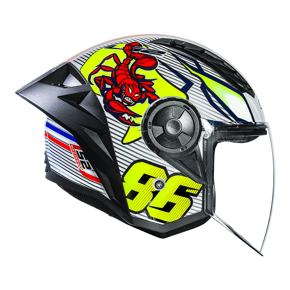 CAP. LS2 AIRFLOW II OF616 S STING WHT/YELLOW