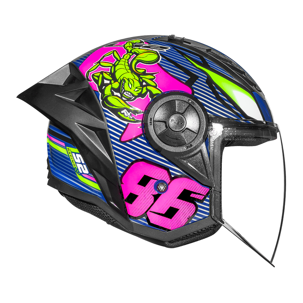 CAP. LS2 AIRFLOW II OF616 S STING DARK BLUE/PINK