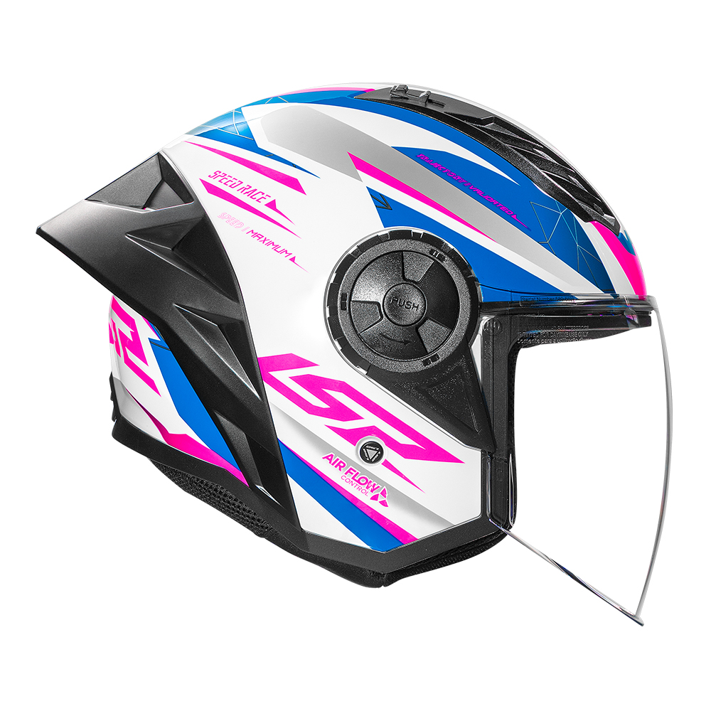 CAP. LS2 AIRFLOW II OF616 S DRAZE WHT BLU/PINK