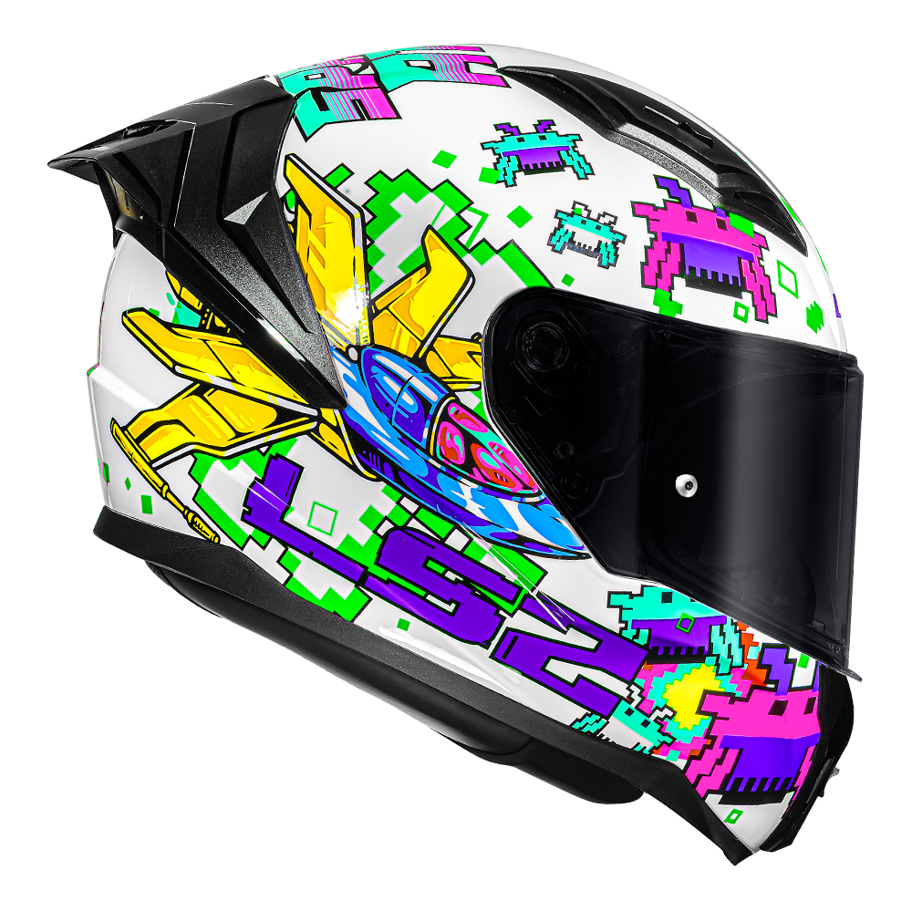 CAP. LS2 VIGO FF810 SPACE ATTACK WHITE/PURPLE