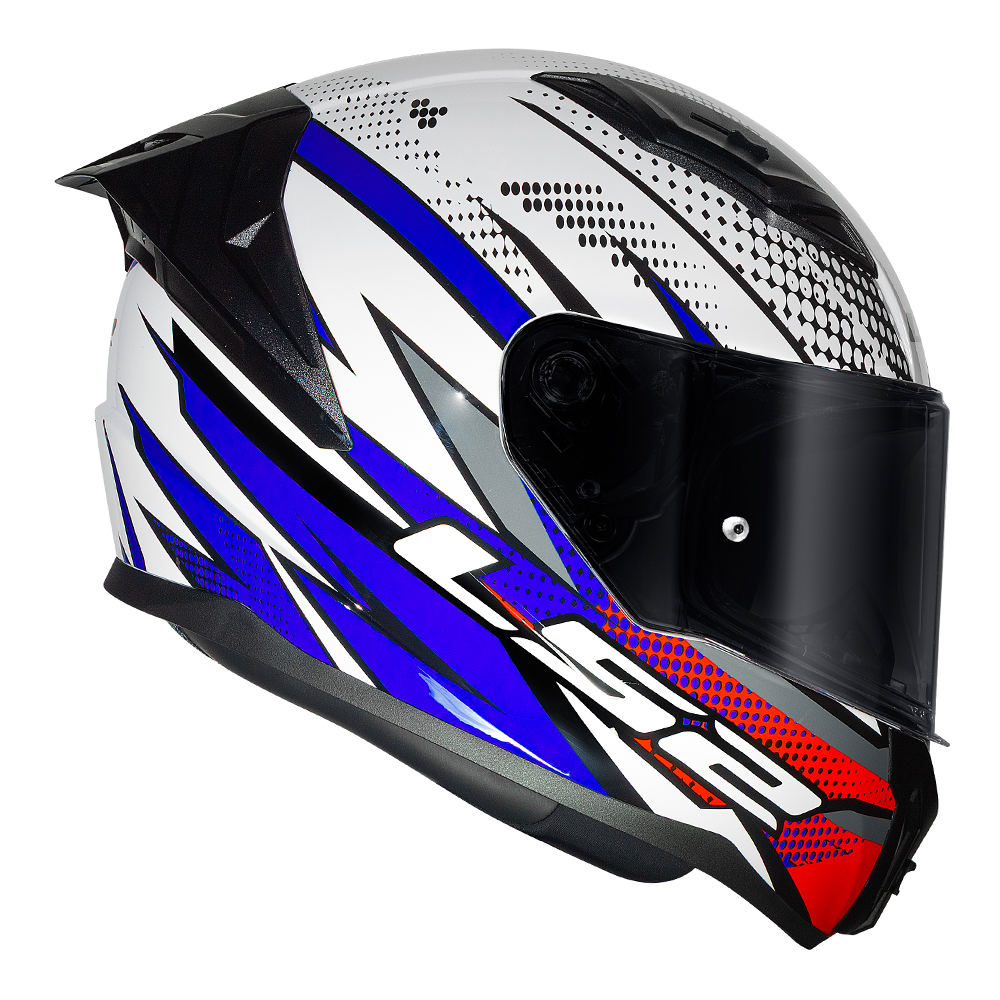 CAP. LS2 VIGO FF810 FLIGHT WHT/BLUE/RED