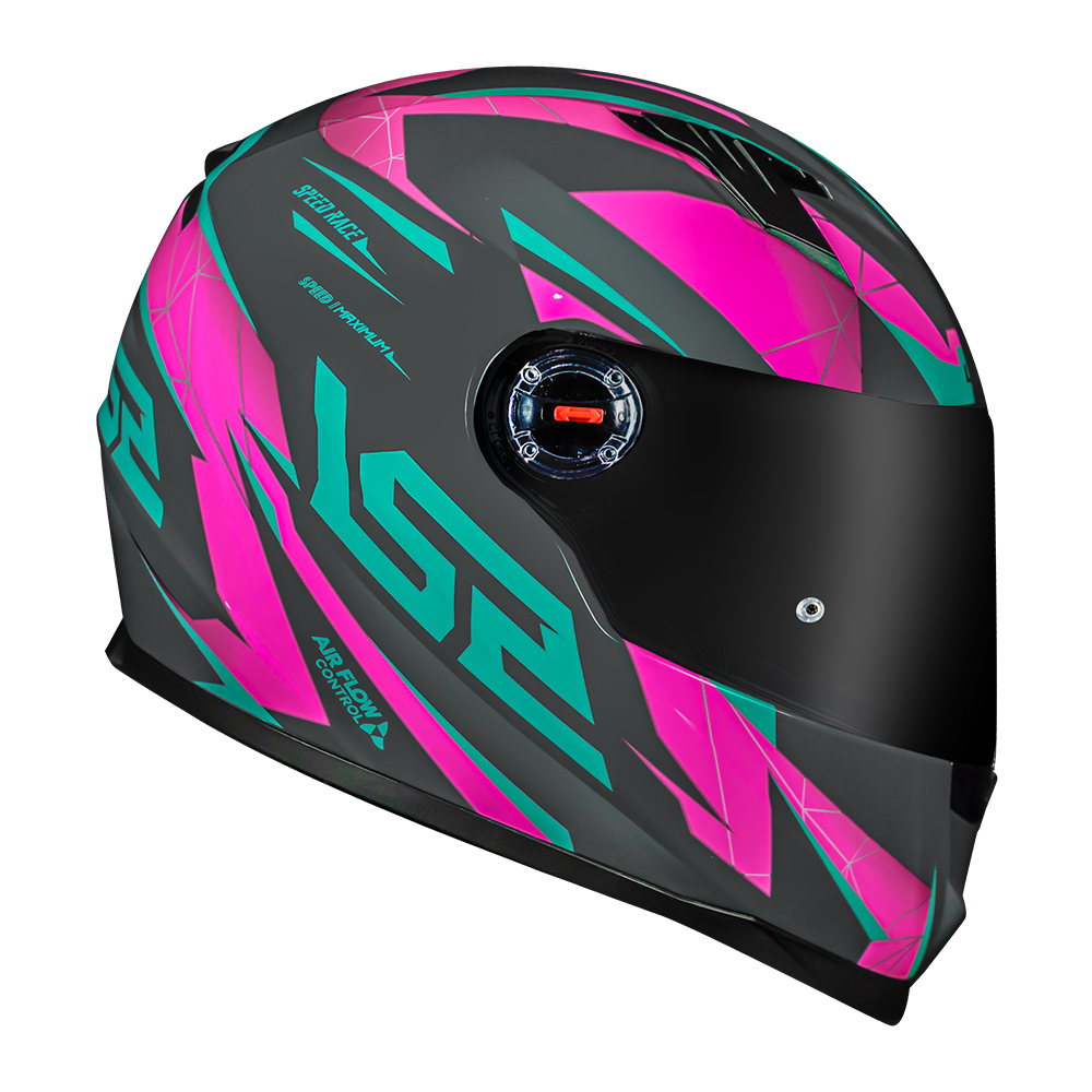 CAP. LS2 FF358 CLASSIC DRAZE GREY/GREEN/PINK