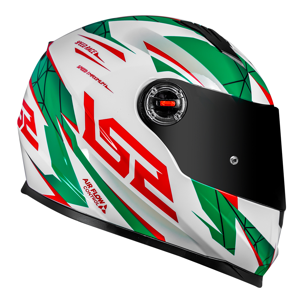 CAP. LS2 FF358 CLASSIC DRAZE WHITE/GREEN/RED