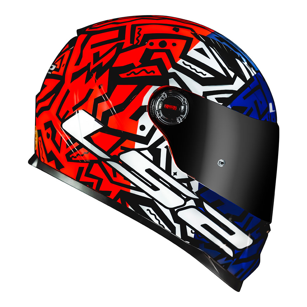 CAP. LS2 FF358 CLASSIC MEMPHIS ORANGE/BLUE