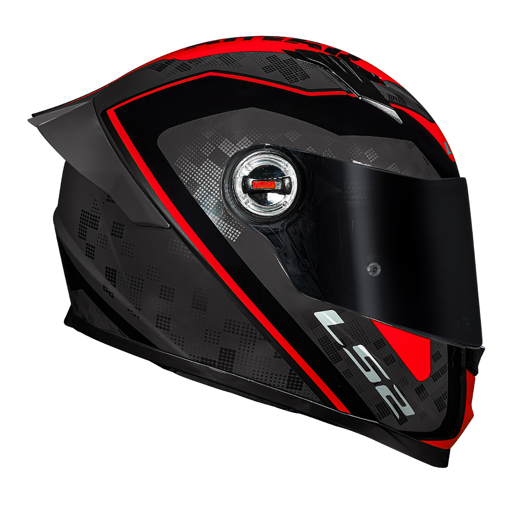 CAP. LS2 FF358-CLASSIC S STRIKER TITANIUM/RED