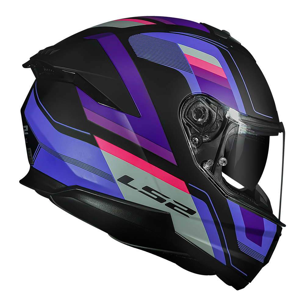 CAP. LS2 FF808 STREAM II VINTAGE BLACK/PURPLE