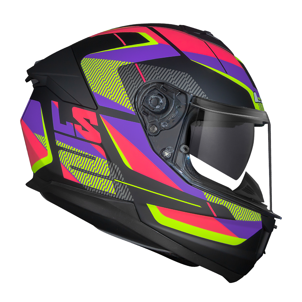 CAP. LS2 FF808 STREAM II ROAD MATTE BLACK/PINK