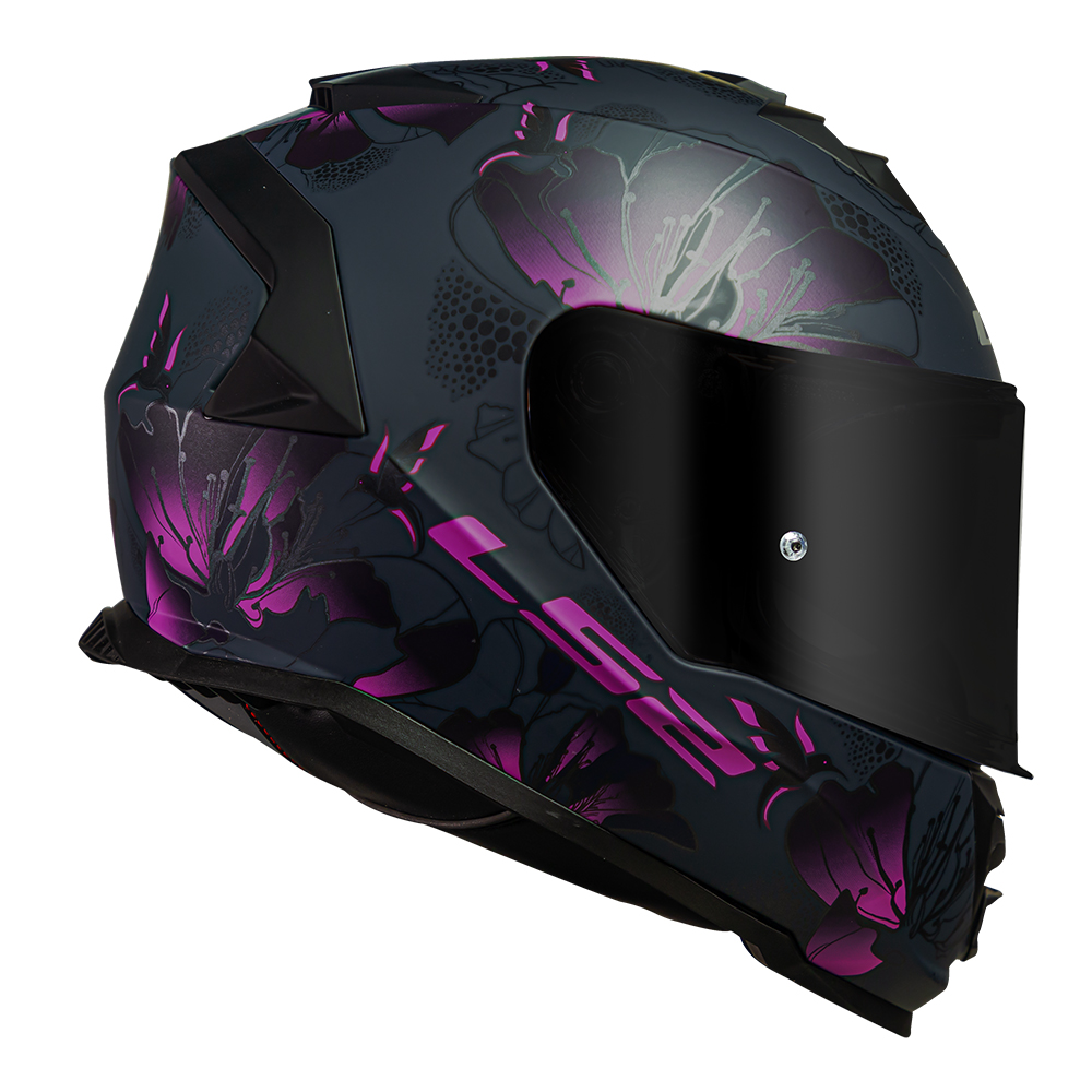 CAP. LS2 FF800 STORM BURST BLACK/PURPLE