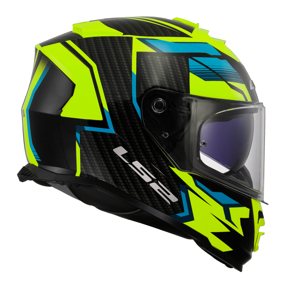 CAP. LS2 FF800 STORM TRACKER BLACK/HV YELLOW