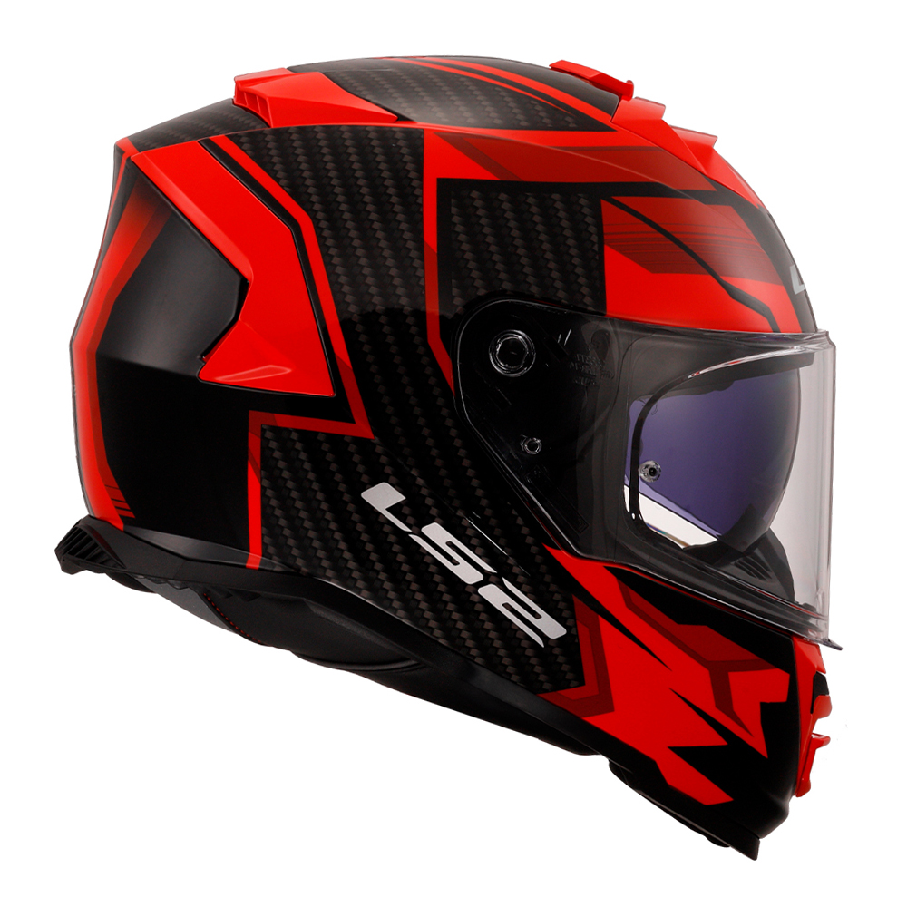 CAP. LS2 FF800 STORM TRACKER BLACK/RED