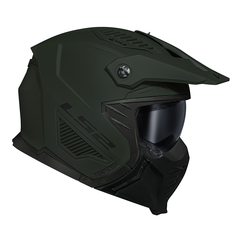 CAP. LS2 OF606 DRIFTER MONOCOLOR MATTE MILITARY GREEN