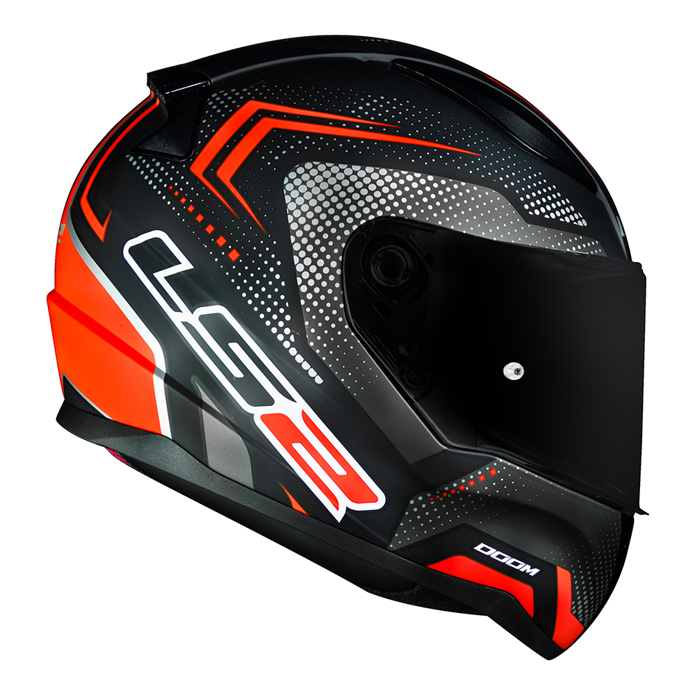 CAP. LS2 FF353 RAPID DOOM MATTE BLACK/RED
