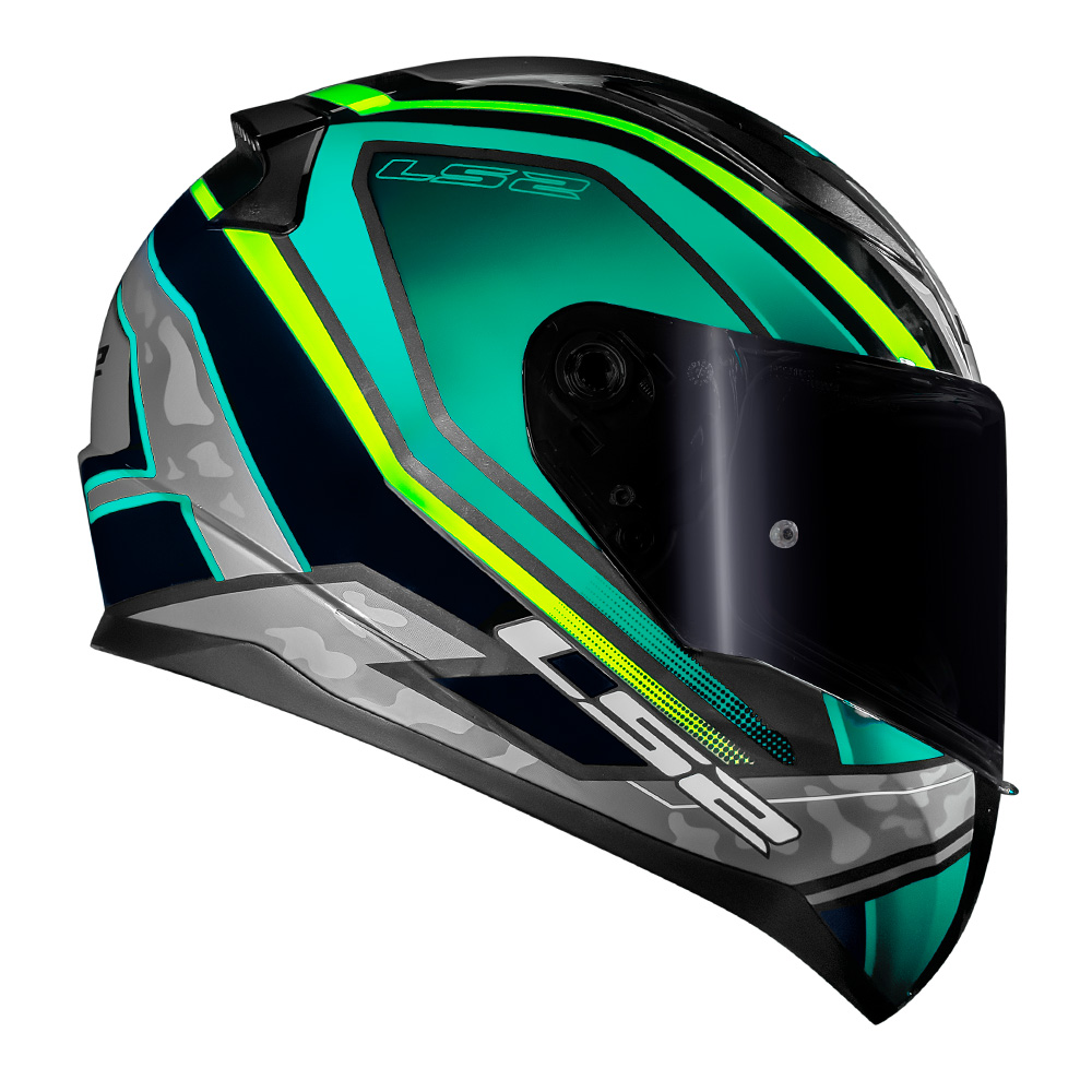 CAP. LS2 FF353 RAPID UFO GREEN/YELLOW