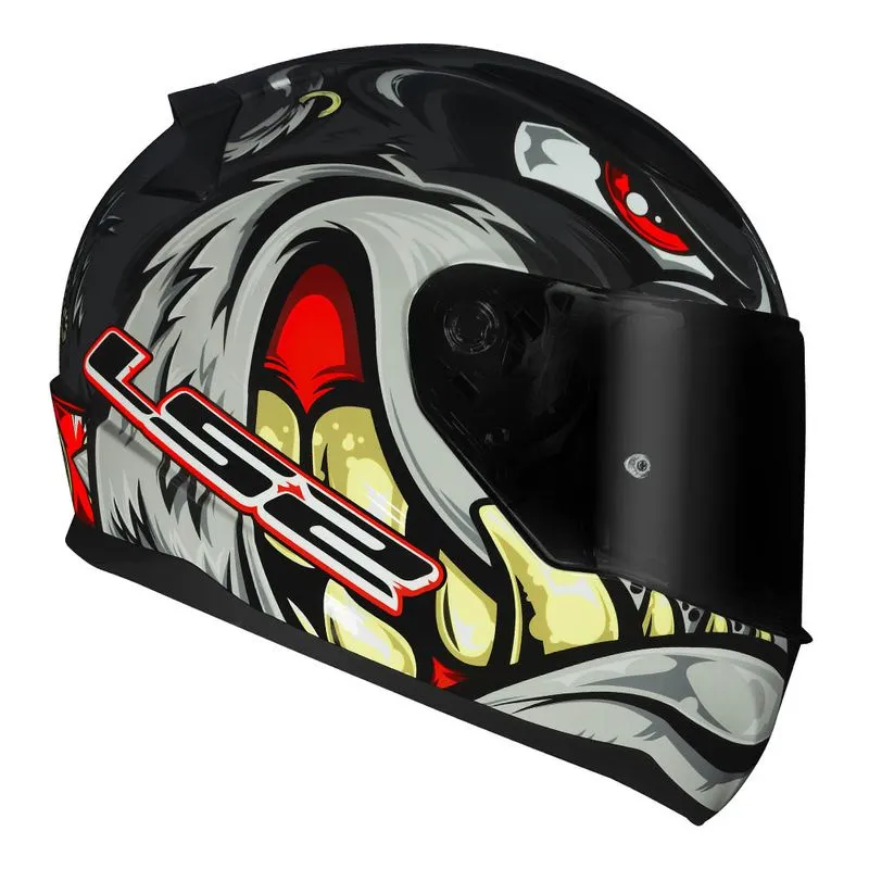 CAP. LS2 FF353 RAPID SPOX GREY/RED